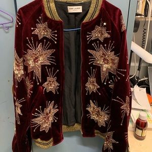Saint Laurent start burst/ red fireworks jacket
